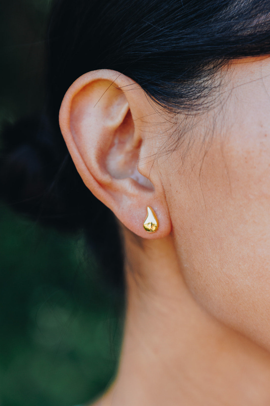 modern gold water drops of one ocean stud earrings