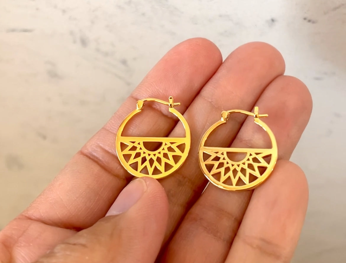 Ray of Light Hoop Earrings