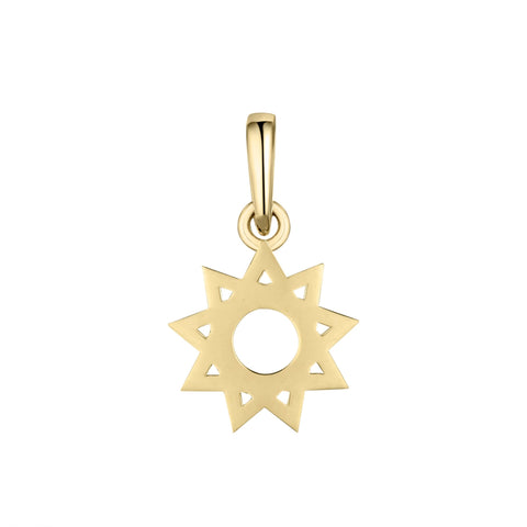 Petit Classic Baha’i Star Pendant 14k Solid Gold