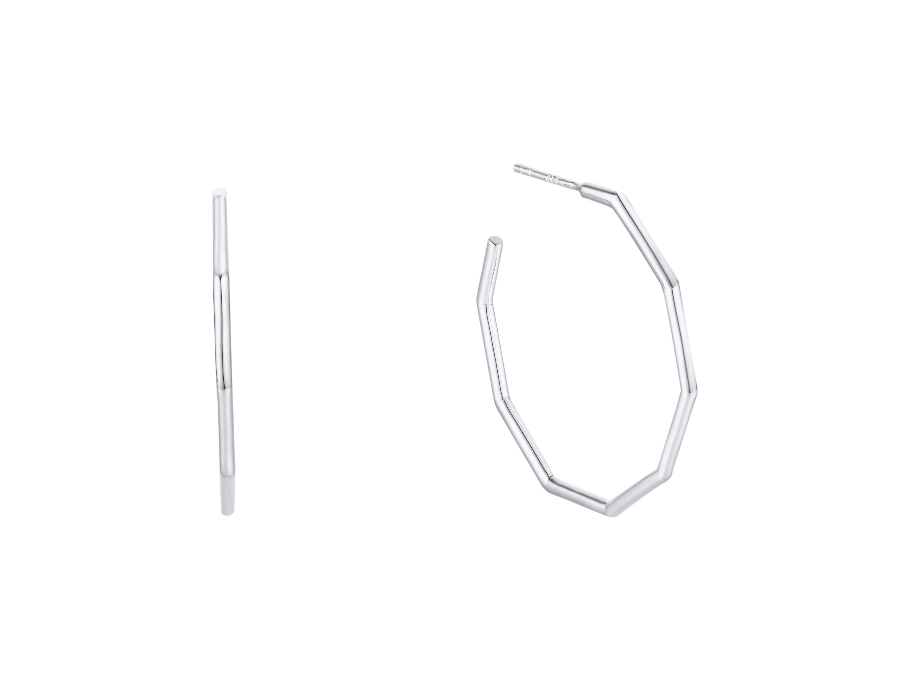 Threading Lights Nonagon Hoop Earrings