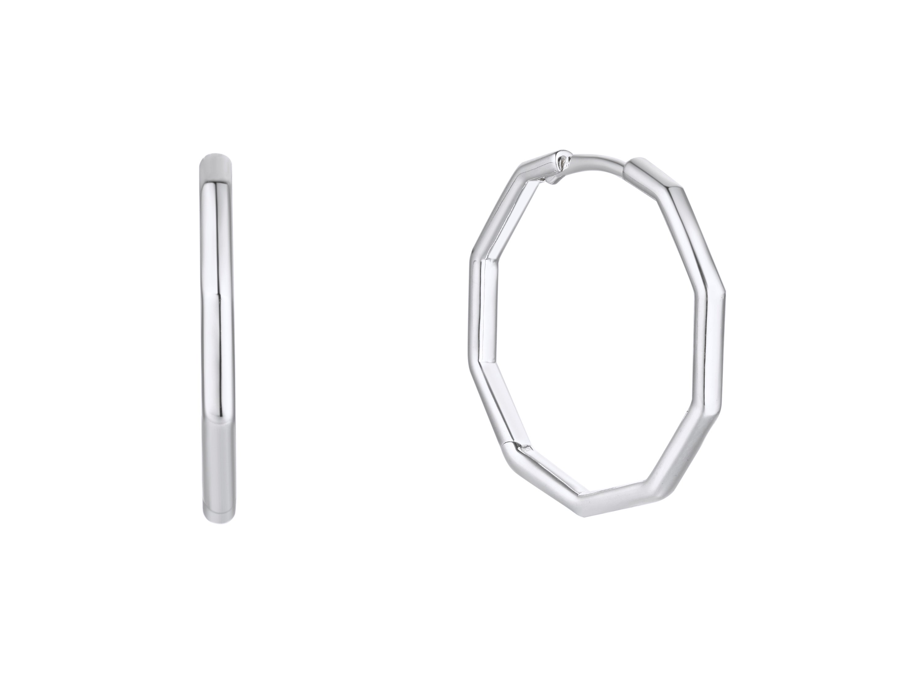 Infinity Nonagon Hoop Earrings