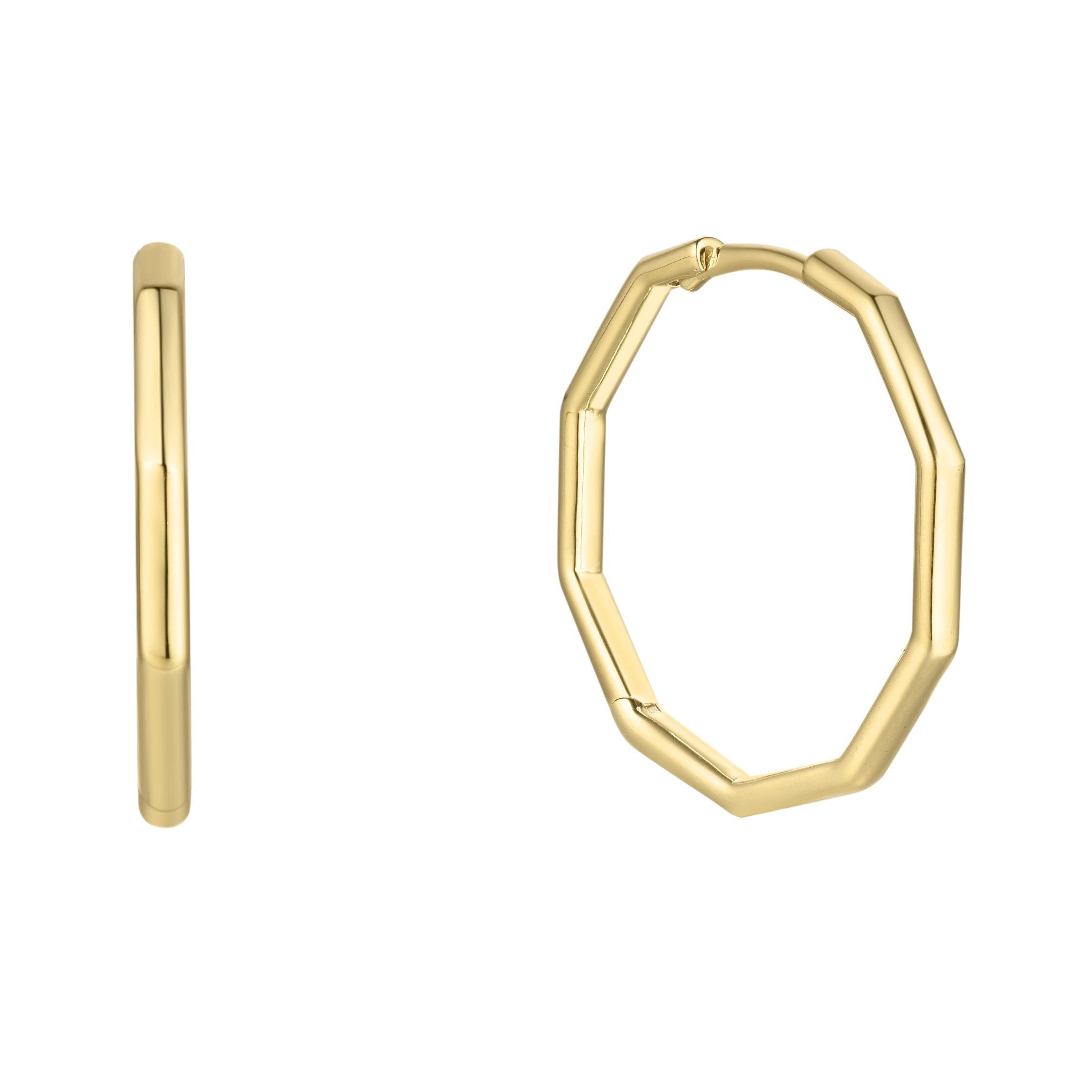 Infinity Nonagon Hoop Earrings