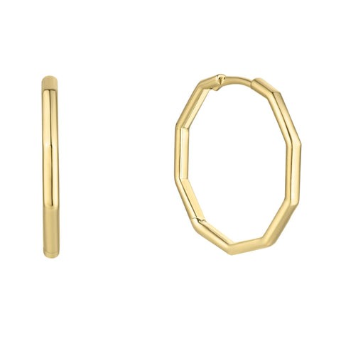 Infinity Nonagon Hoop Earrings