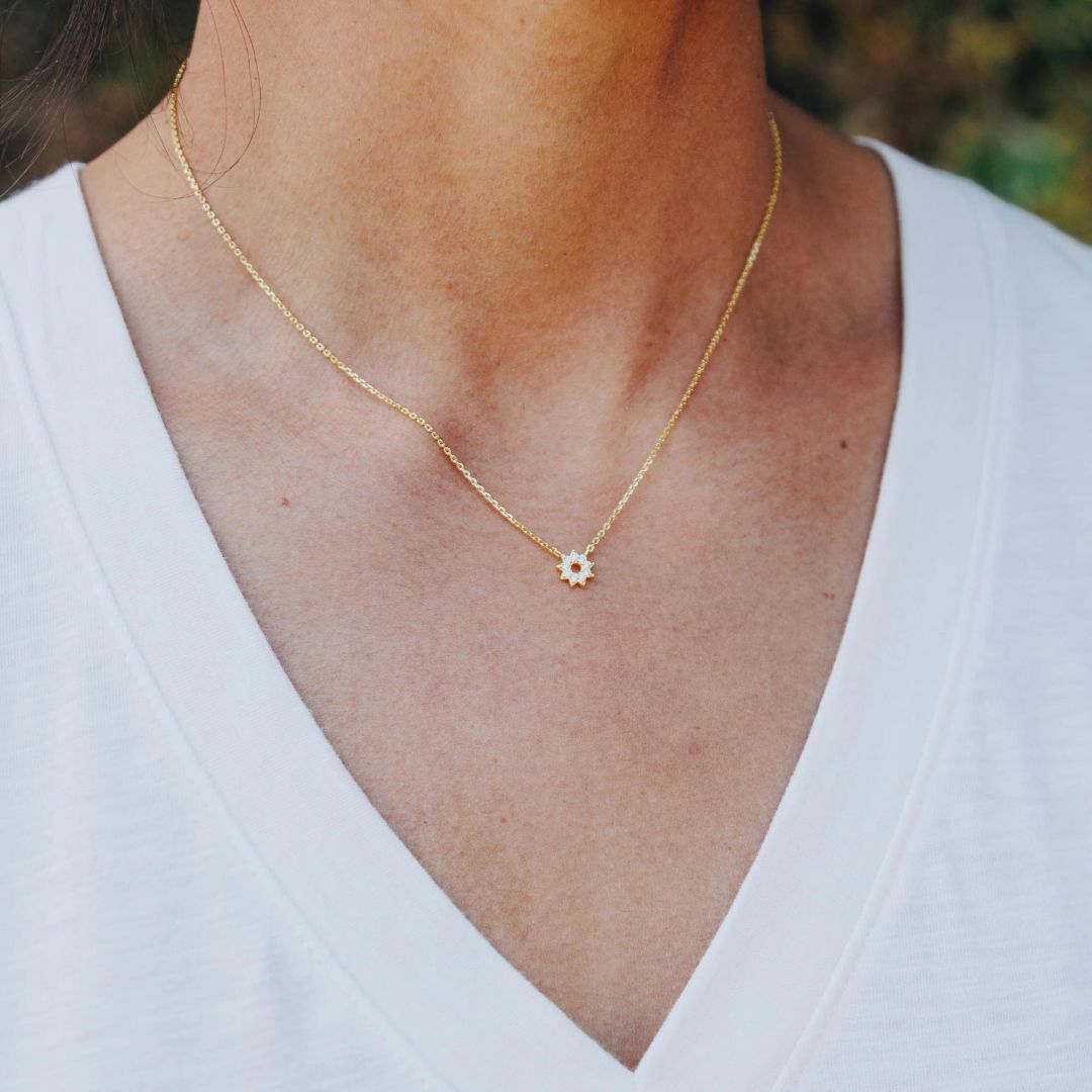 Tiny Sun Necklace – narijewelry - Main Image