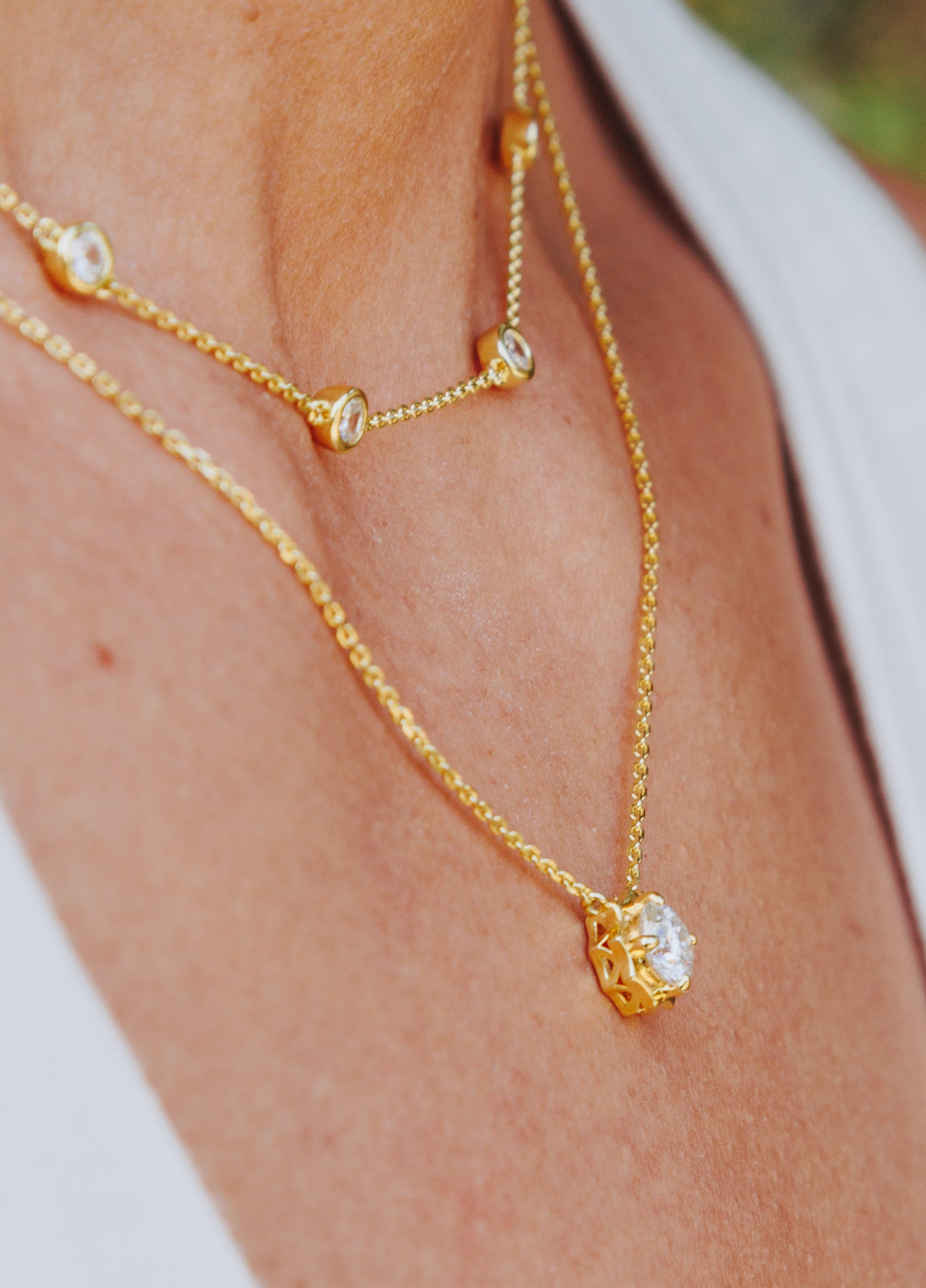 Diamond satellite necklace Clearance