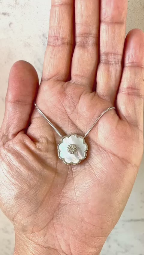 Sweet Blossoms Mother of Pearl Necklace