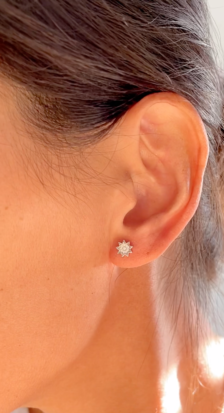 Dainty Diamond Star Earrings