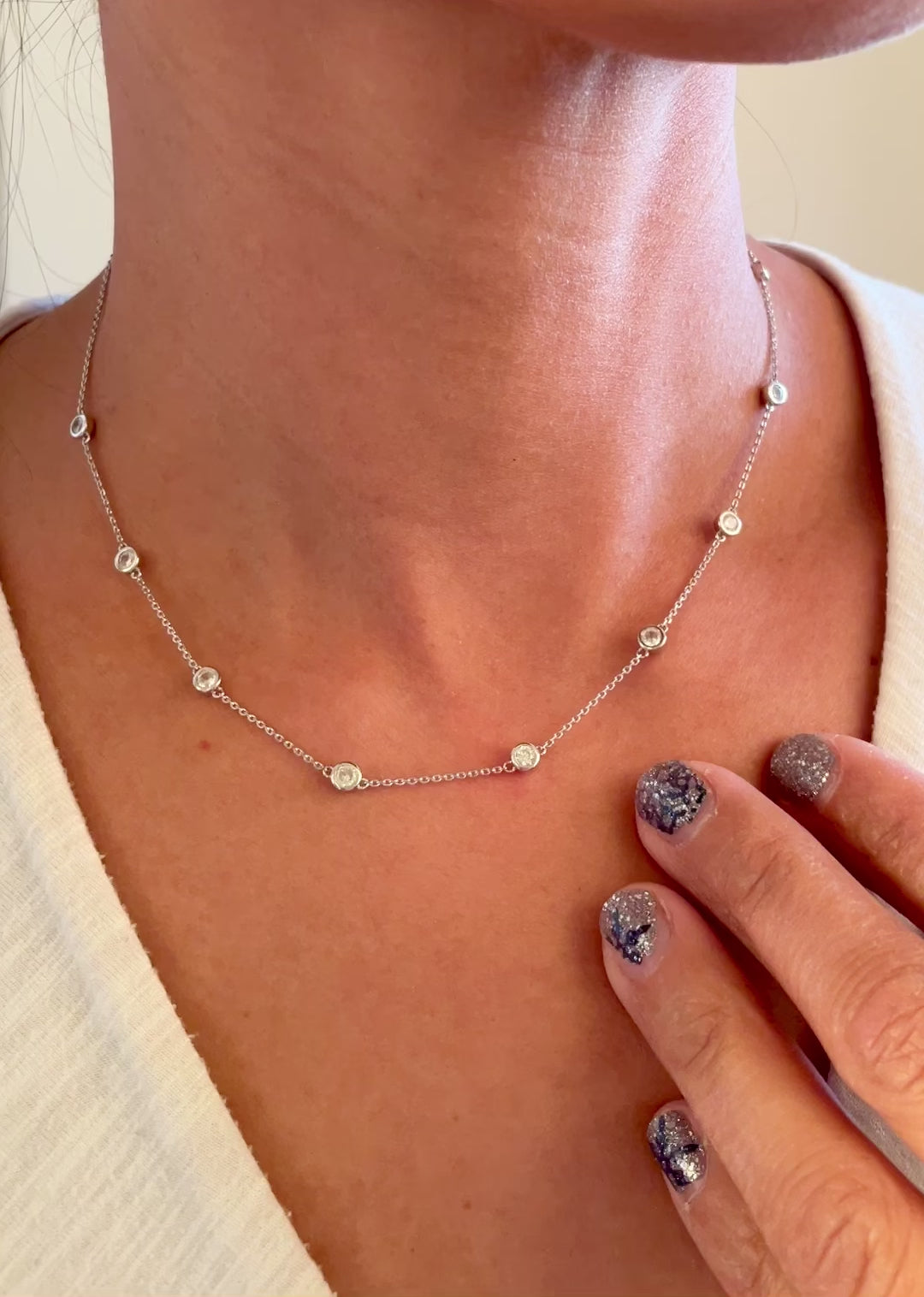 Diamond satellite necklace Clearance
